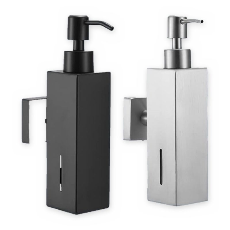 Wall-mounted soap dispensers