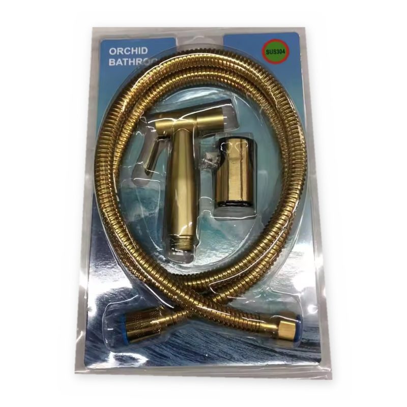 Gold bidet spray, boxed